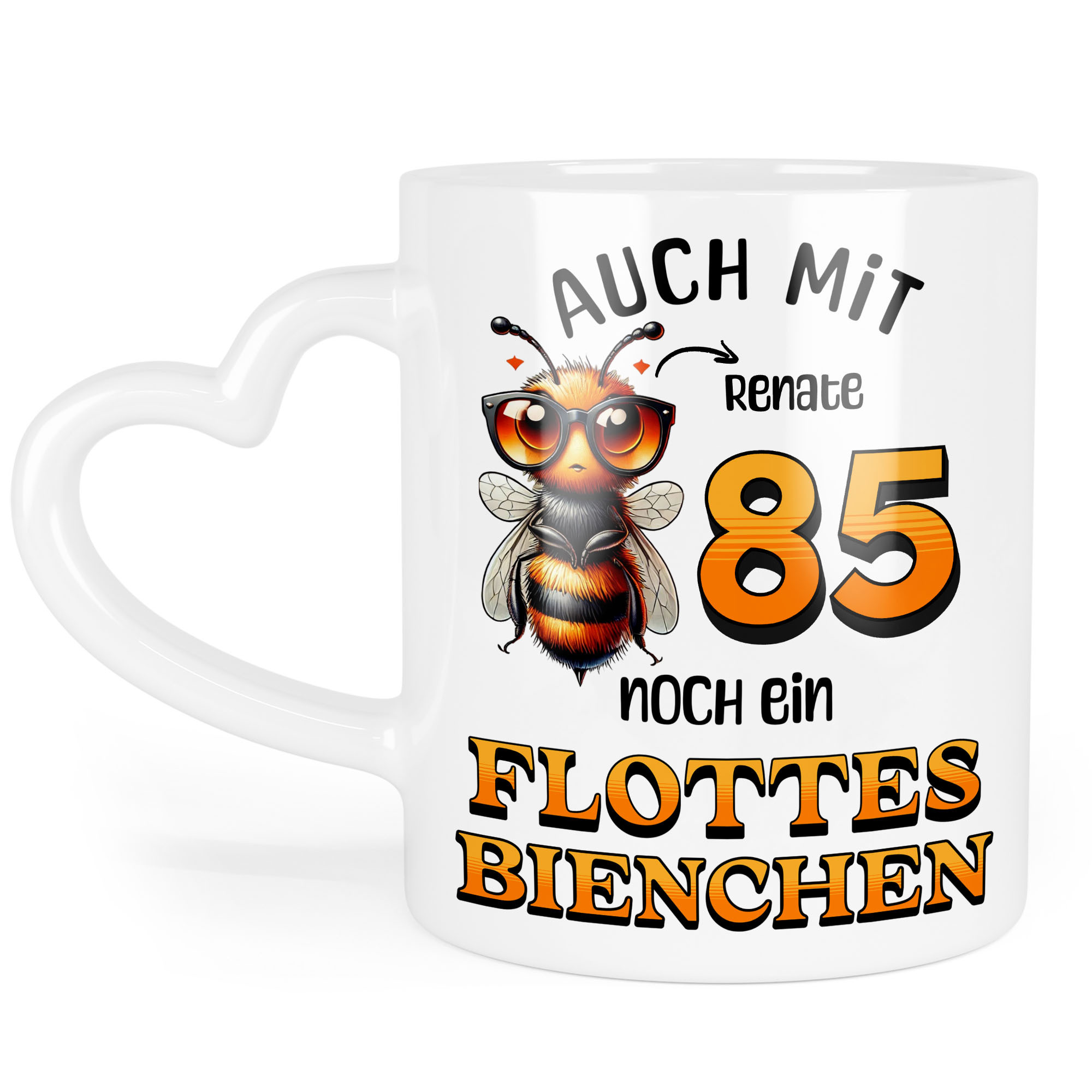 Personalized Mug 85th Birthday - Sassy Bee Is 85 - 85th Birthday Funny Gift For Women - White Mug