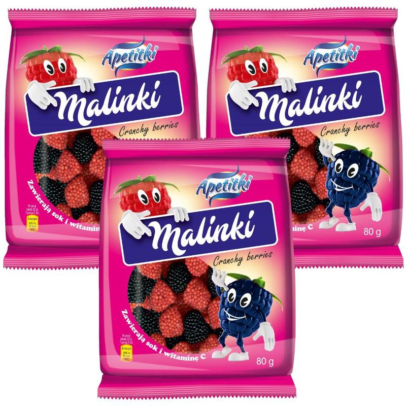 Raspberry Jelly Snacks 80 G X 3 Pieces