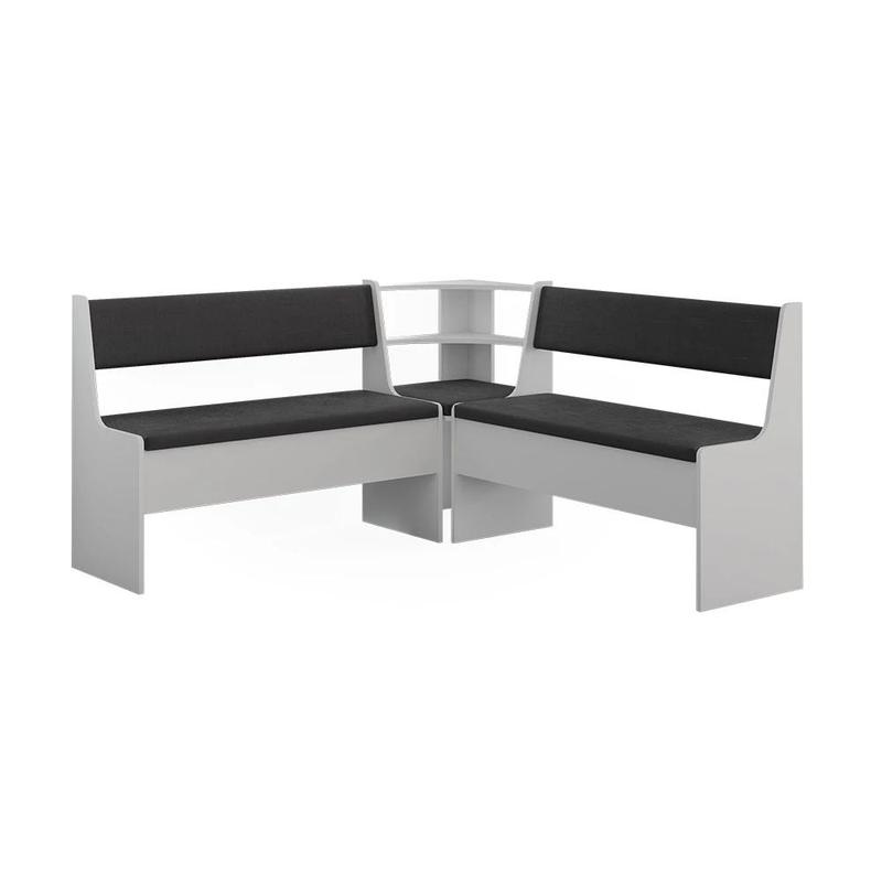 Image of Corner Bench Group Roman White 150.1 X 150.1 Cm Seating Group Dining Group Kitchen Corner Bench For The Dining Room Chipboard, 16 Mm