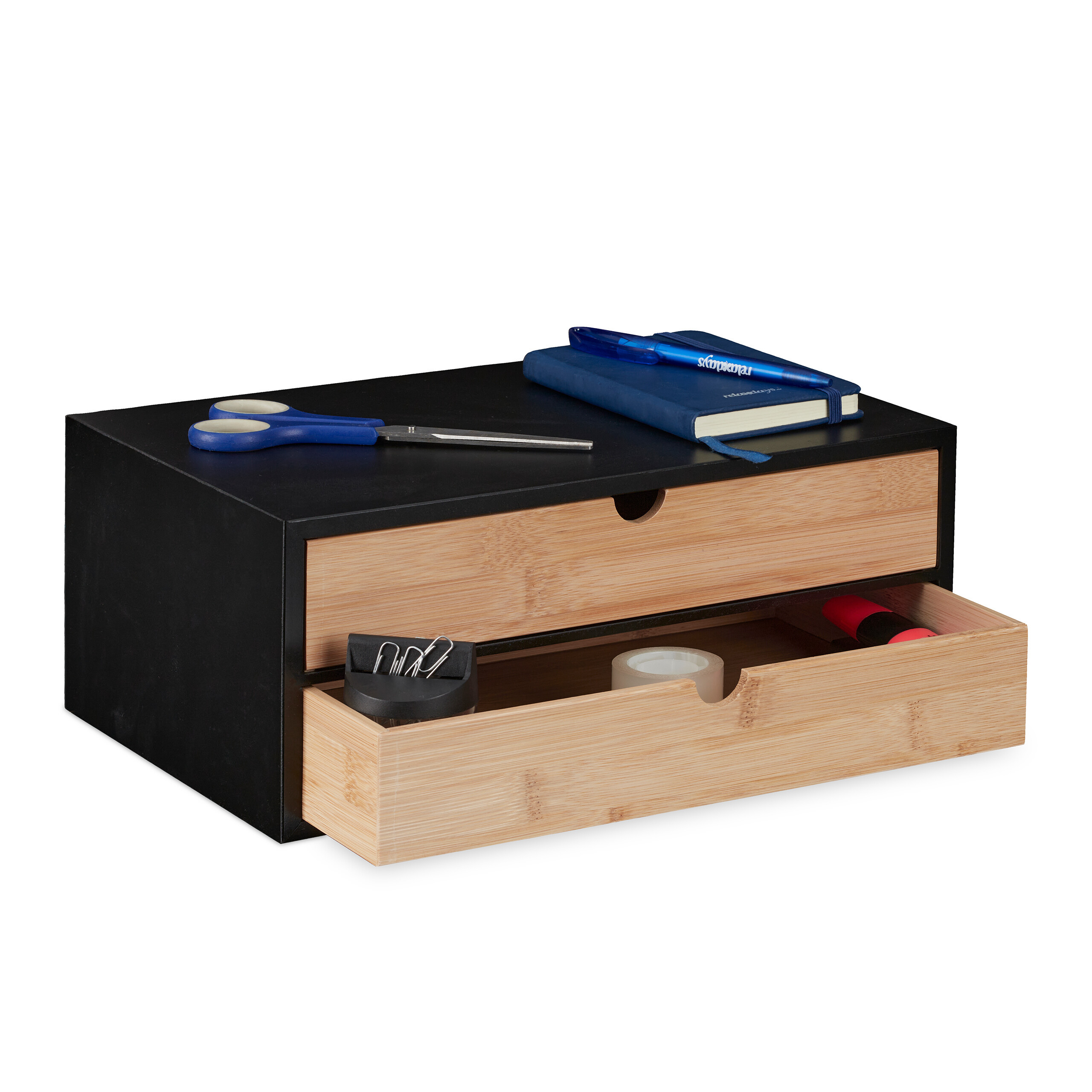Drawer Box In Black/ Natural