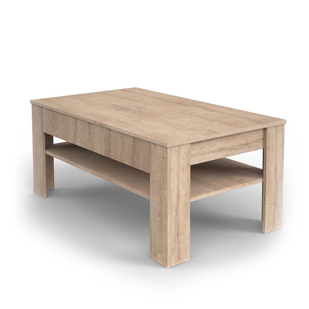 Coffee Table 92.2 Cm With Drawers, Side Table, Living Room Table With Drawer, Sofa Table For The Living Room, 16 Mm Chipboard, .