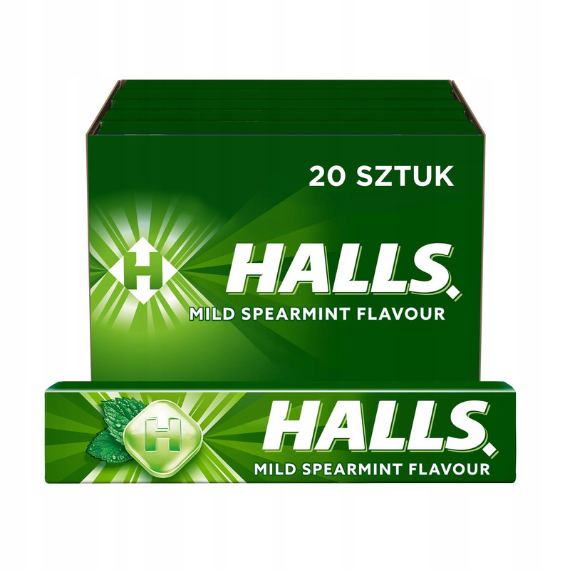 Image of Halls Mint Flavor Candies With A Gentle Mint Note 33.5 G X 20 Pieces