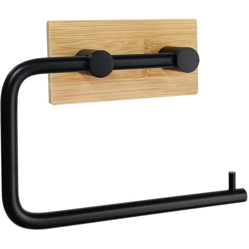 Image of Self-adhesive Toilet Paper Holder Bathroom Paper Towel Hanger