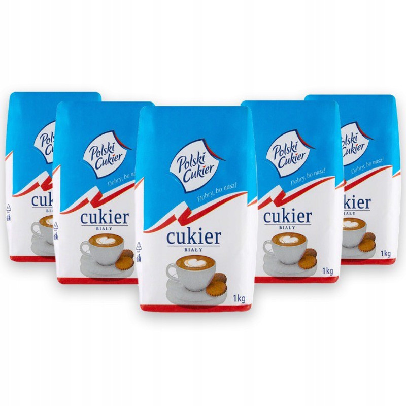 Image of Polish Sugar White Sugar 1 Kg X 5pcs