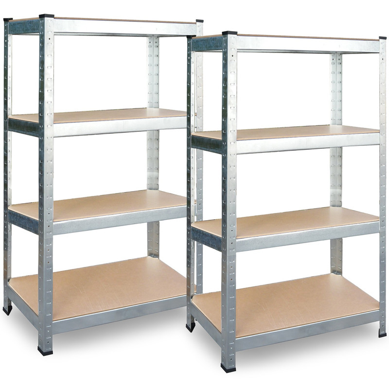 TEMU Metal Warehouse Shelf 180 X 90 X 40 Cm Set Of 2pcs Plonos Pl-702