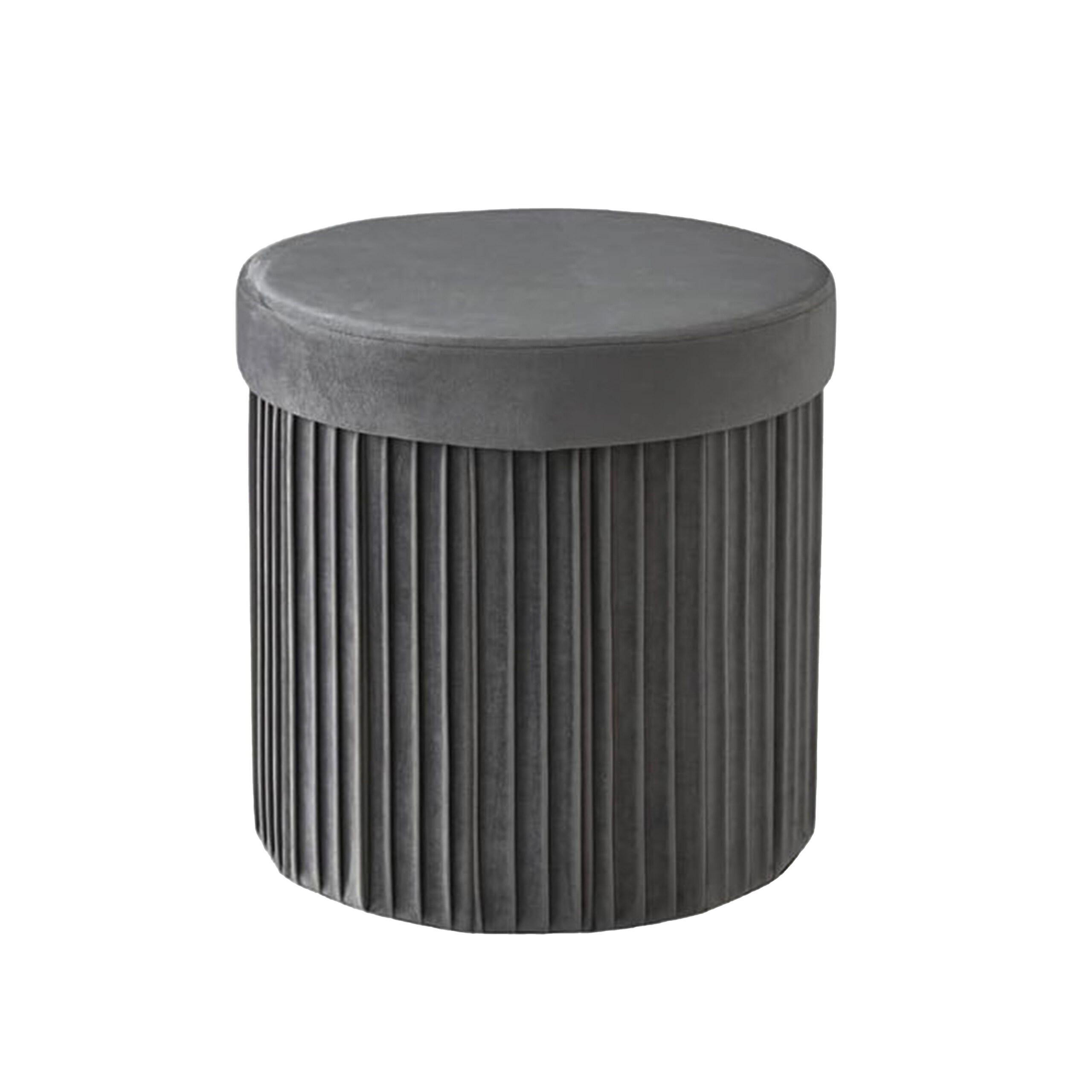 Stool In Dark Grey - (h)38 X Ø 38 Cm