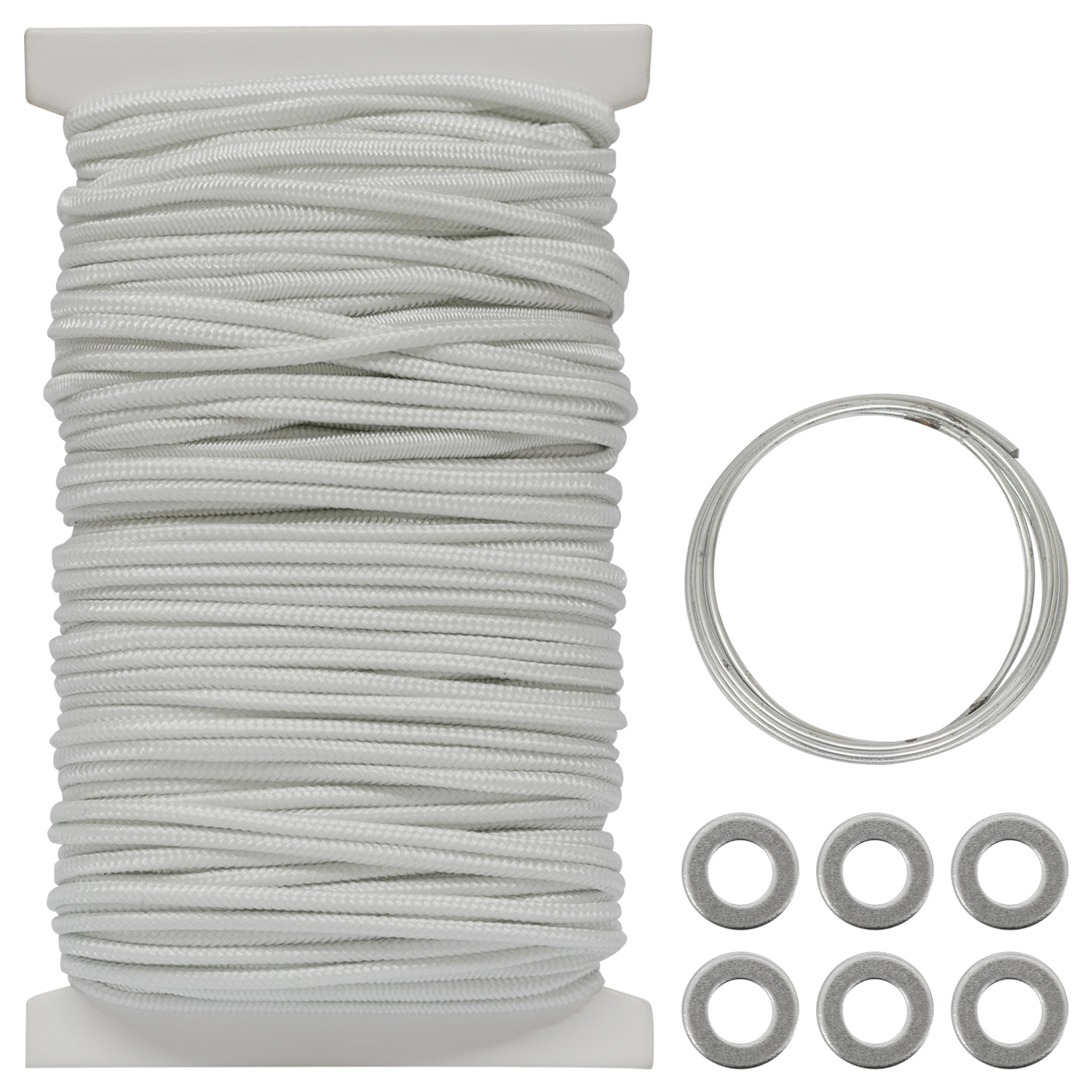 Andes 45ft ( M) Shock Cord Repair Kit – 3mm Elastic Bungee For Tent Poles, Includes Wire & Washers.