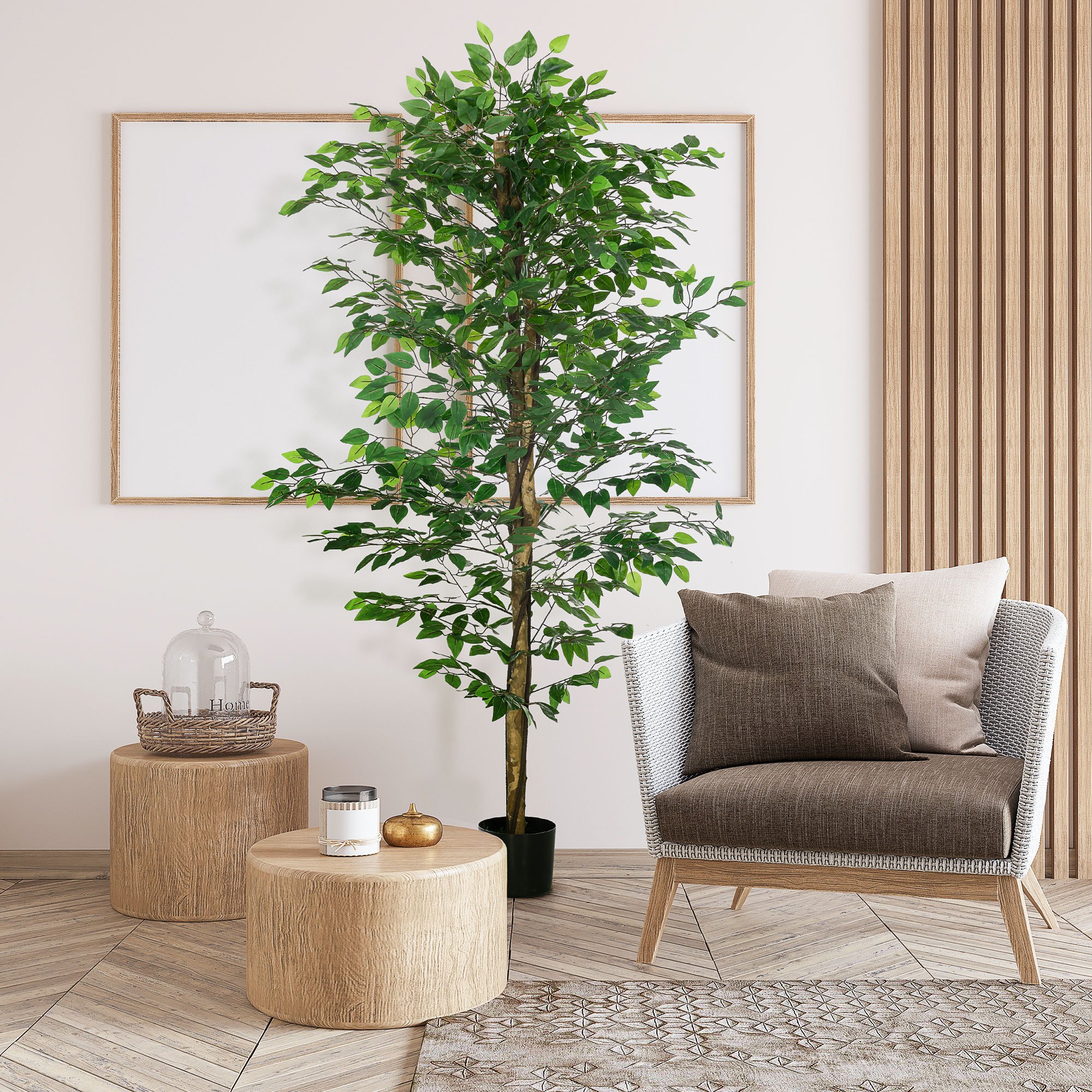 Artificial Tree Large 180cm Artificial Plant, Artificial Plants In Pot, Artificial Tree Like Real For Living Room Bedroom Office Garden Modern Decoration Gift