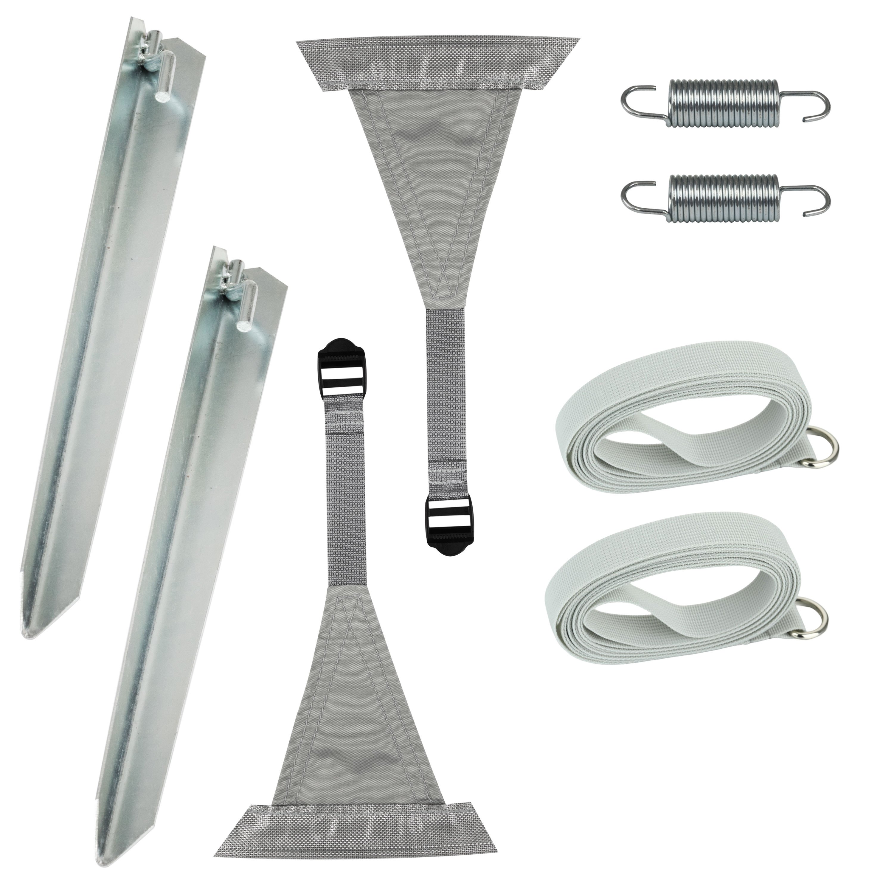 Image of Universal Anchoring Set For Cassette Awnings, Awnings, Motorhome Awnings, 2 Tension Straps 2m Long, Tension Spring And Hooks, Keder Band, Porch, Tent, Camping Accessories Set