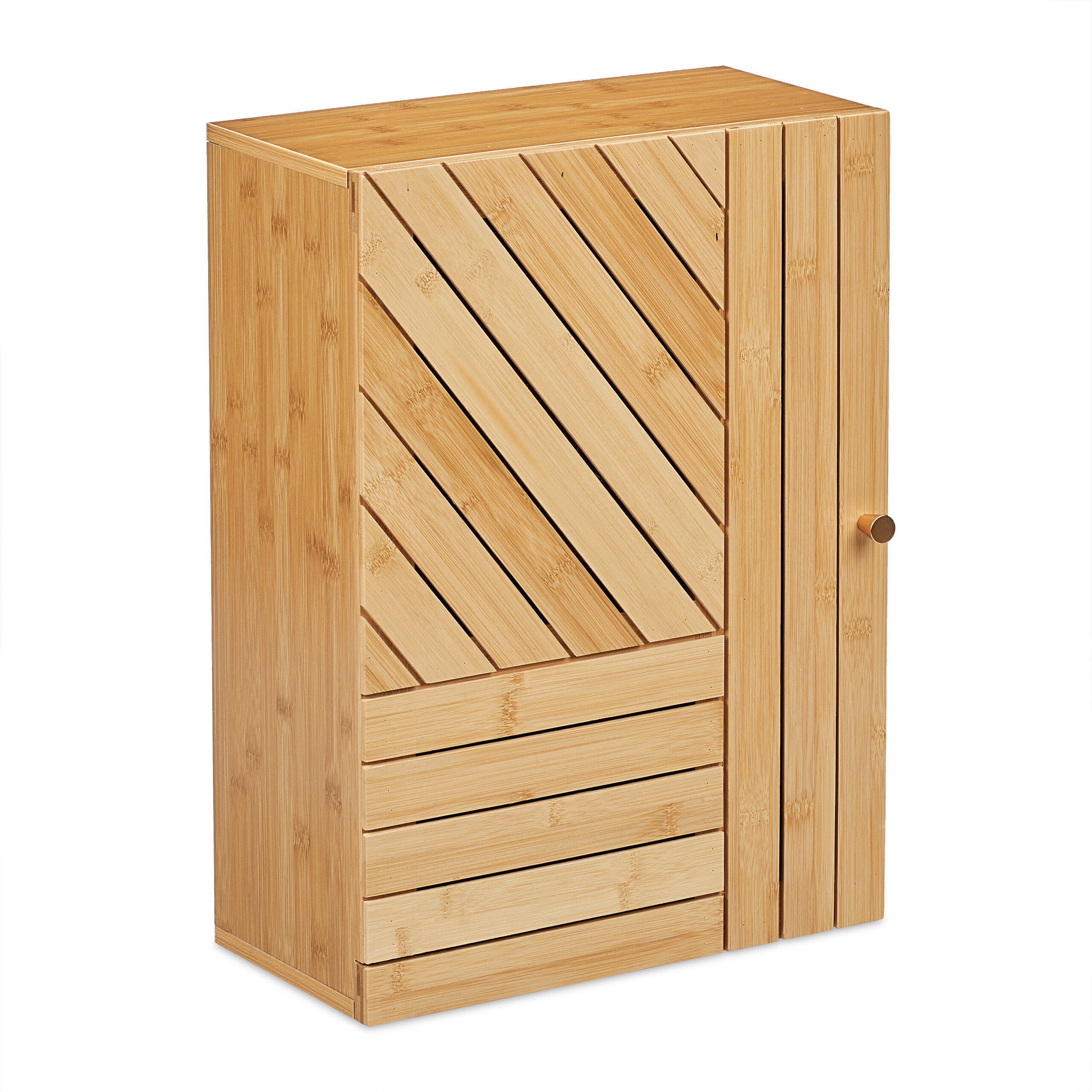 Wall Cabinet In Natural - (w)40 X (h)55 X (d)20 Cm