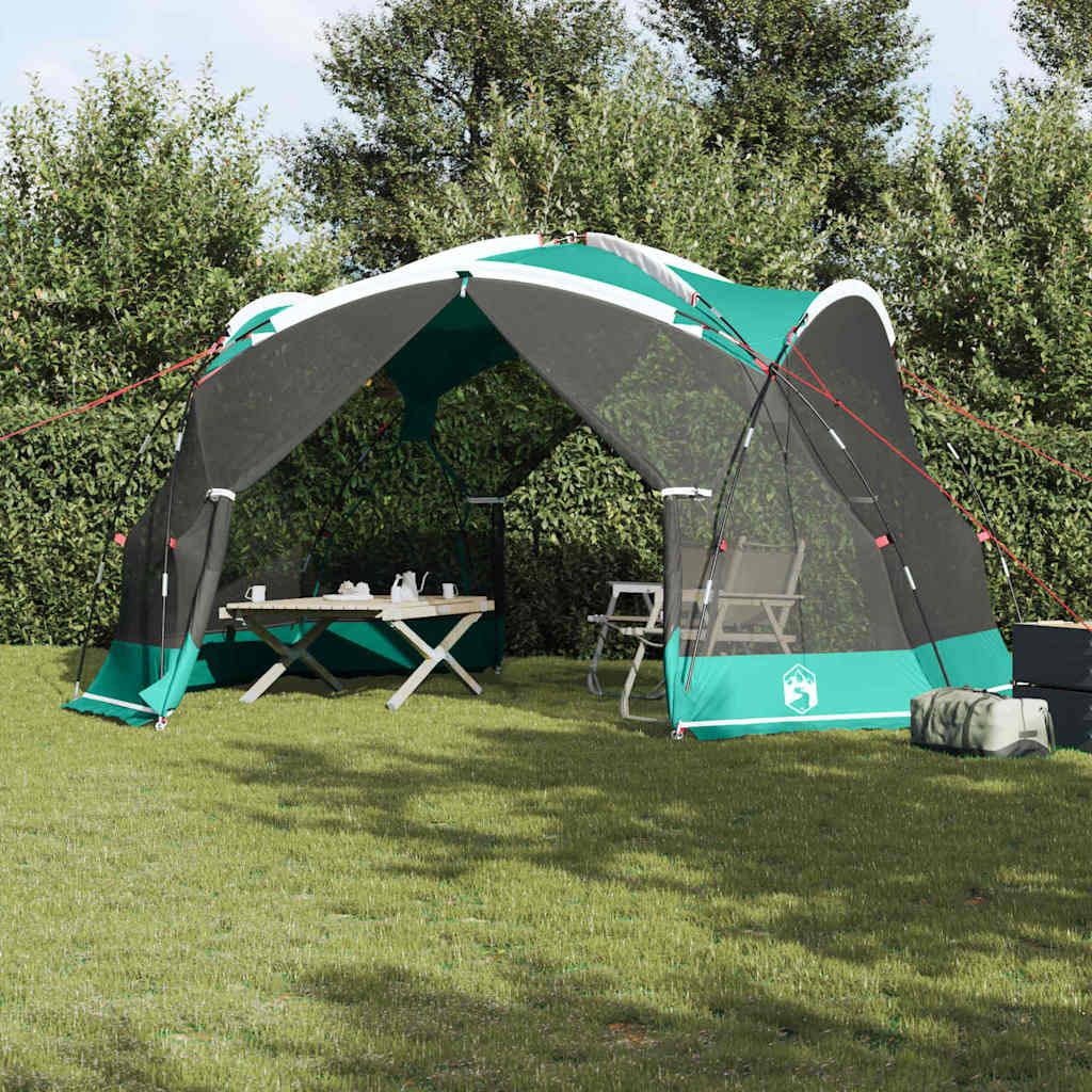 Image of Vidaxl Large Round Outdoor Tent For , Camping Tent With Carry Bag And Ground Stakes, Ideal For Families, Foldable, Polyester