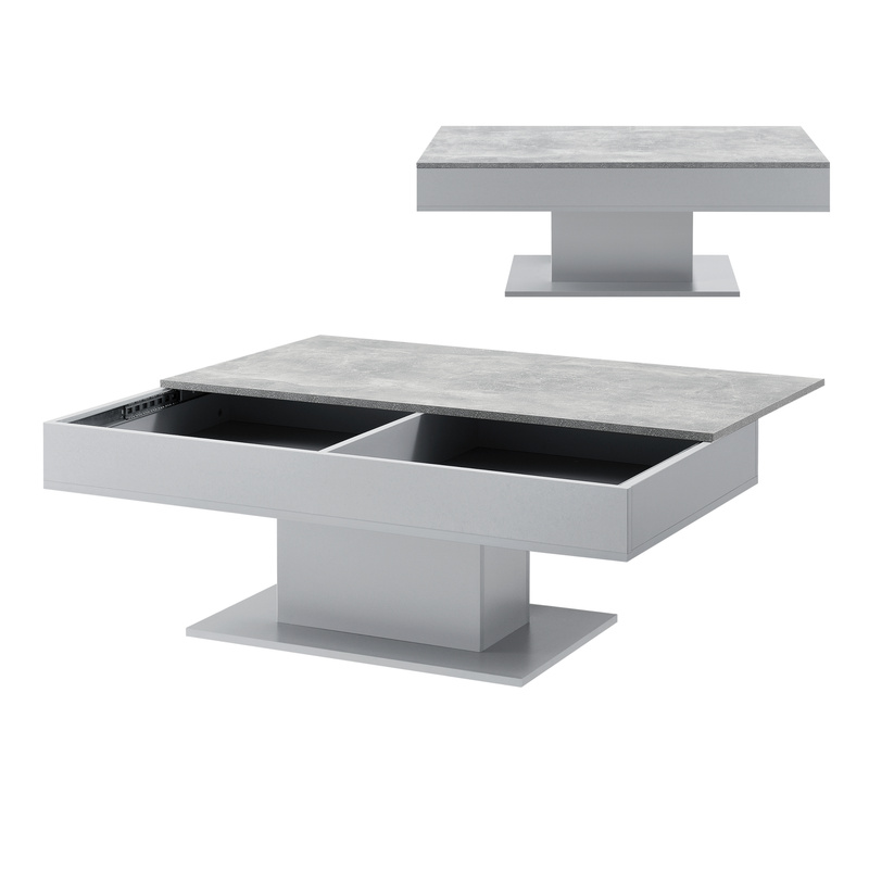 E-shop Couchtisch mit 2 Staufächern 40 x 110 x 60 cm in verschiedenen Farben