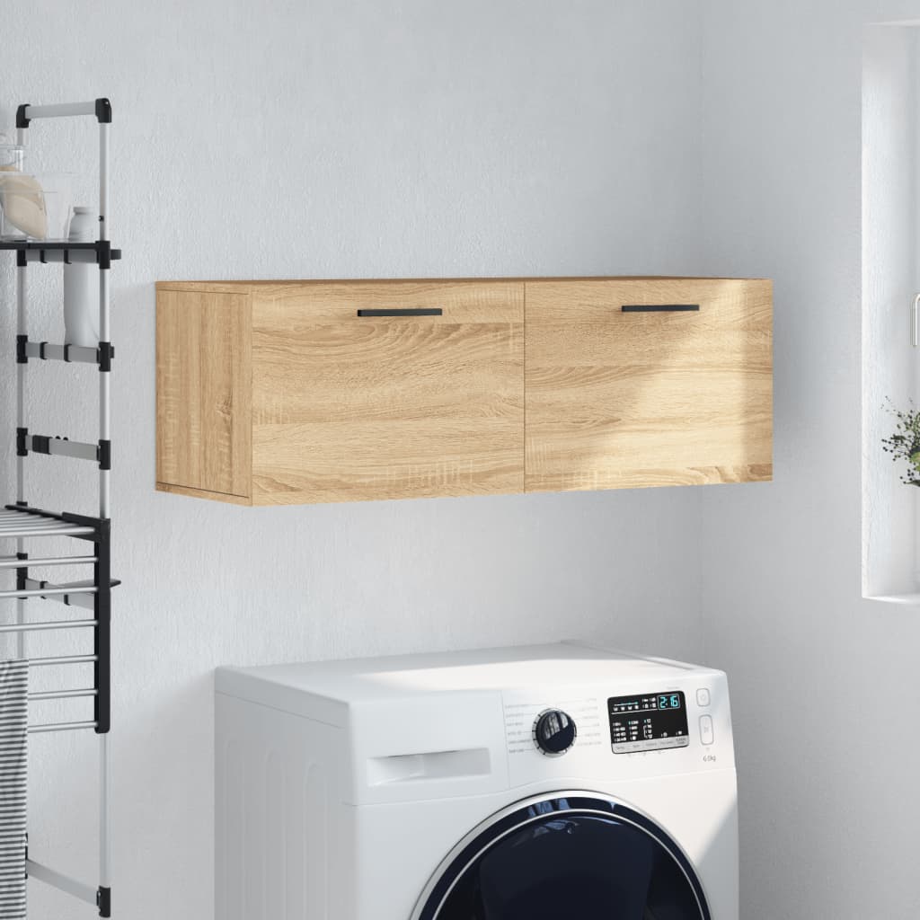 Image of Vidaxl Wall Cabinet, Hanging Cabinet With Storage Space, Wall-mounted Bathroom Cabinet, Medicine Cabinet, Storage Cabinet For Living Room, Oak Wood Material