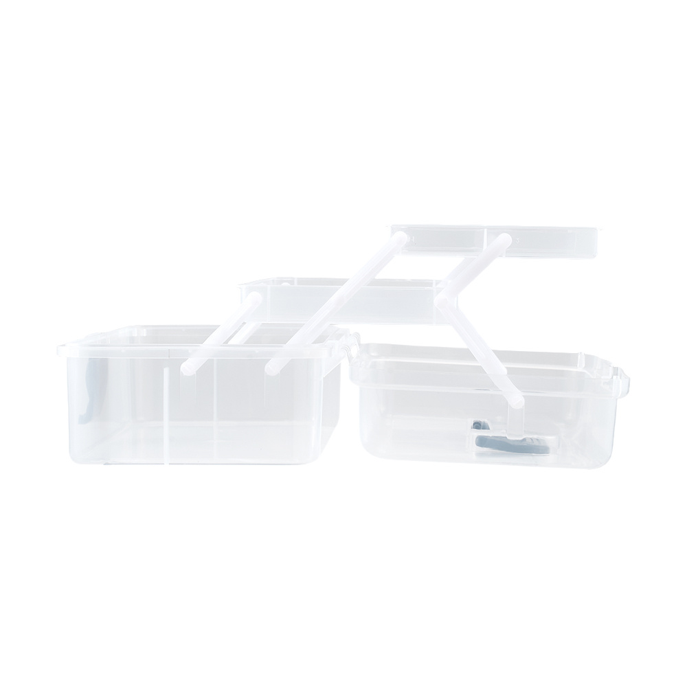 Transparent Three-Layer Multi-Compartment Desktop Organizer