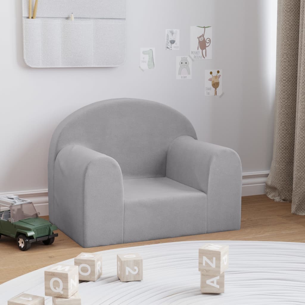   Soft Velvet Light Grey   Chair, Toddler Chair, Seating for   Room,   Room Bench, Bench for   Room