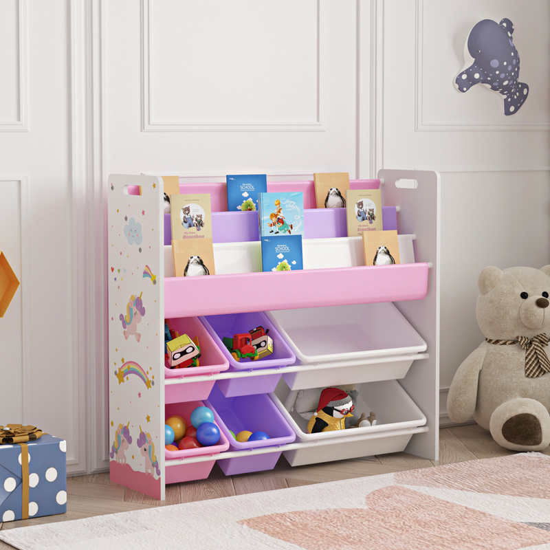 Children's Shelf 'rødøy With 6 Crates 78 X 86 X 27 Cm