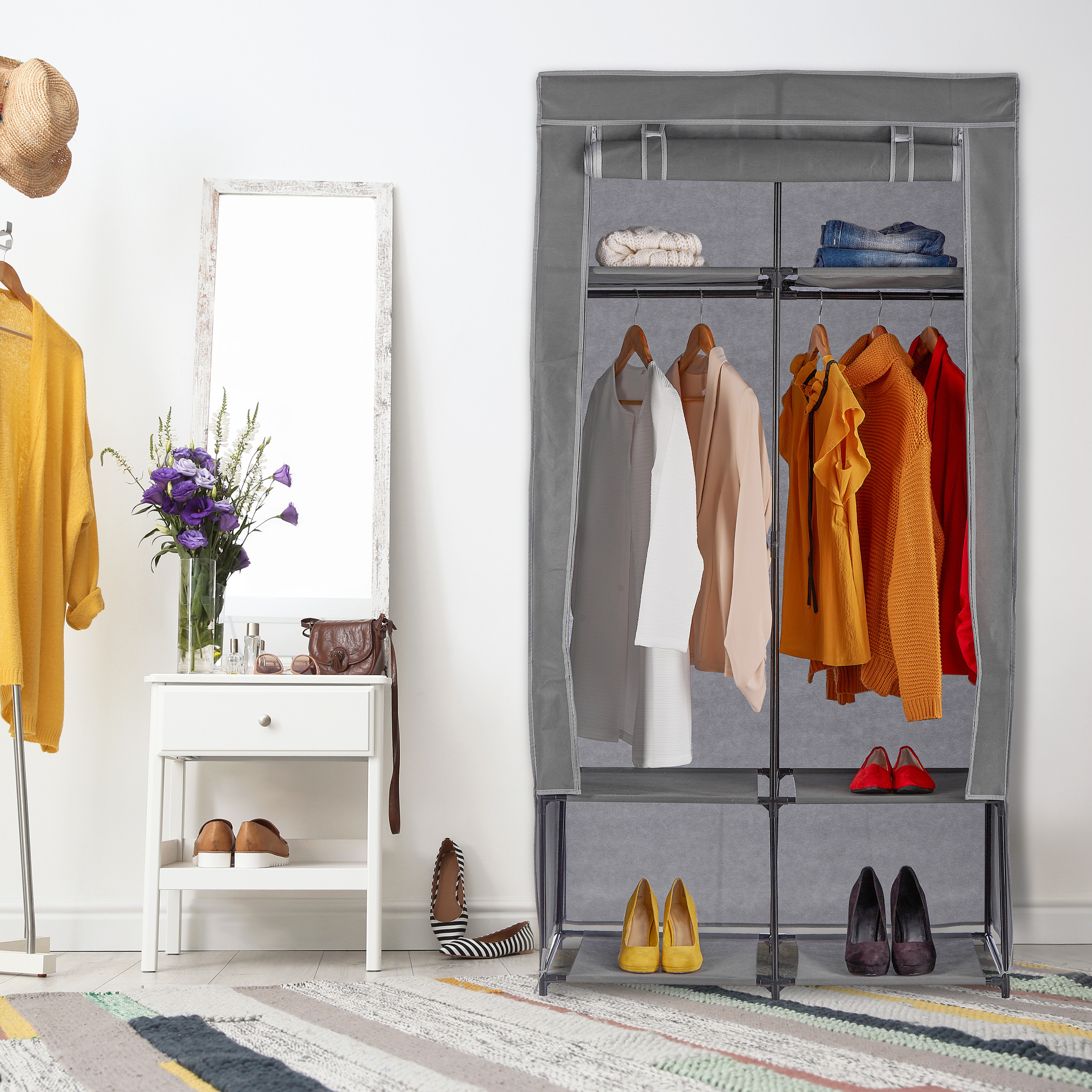 Fabric Cabinet In - (w)90 X (h)172 X (d)