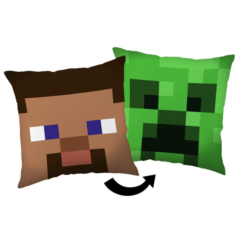 TEMU Oreiller Minecraft Creeper, Coussin Décoratif 40 X 40 Cm