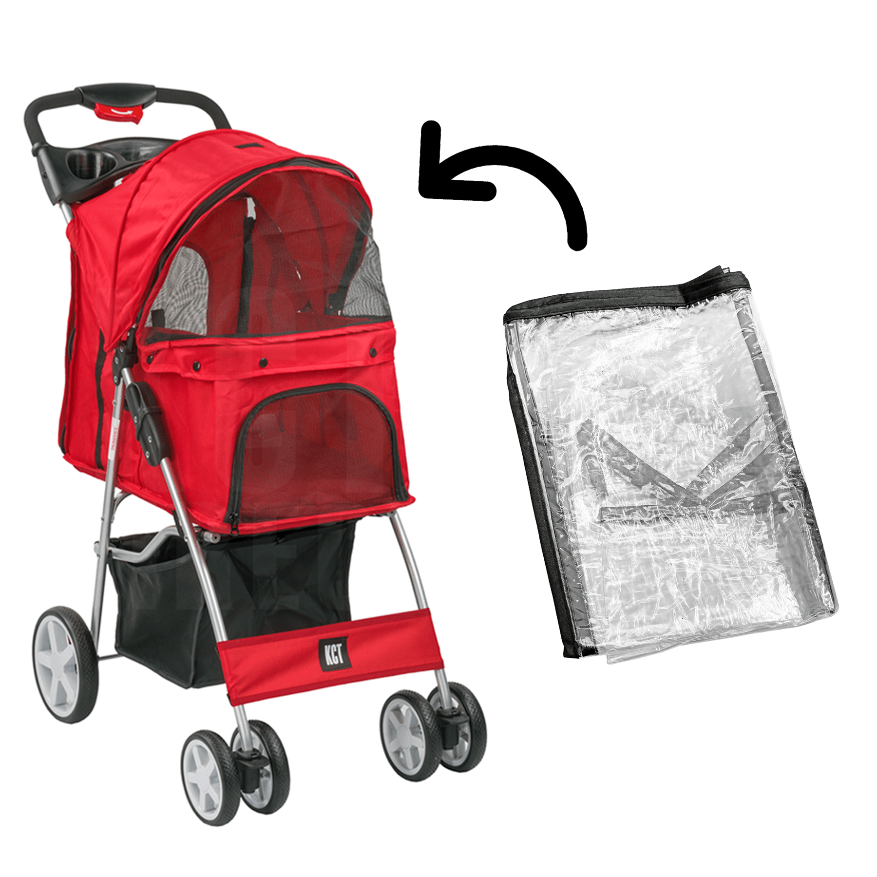 Waterproof Dog Stroller Rain Cover