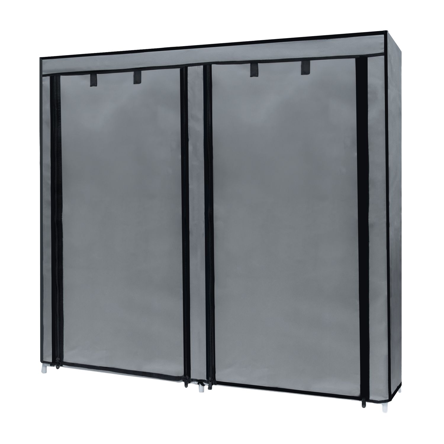Wardrobe 116.5x30x114 Cm With Zipper Fabric Closet Clothes Closet Shoe Rack Sideboard With 12 Storage Compartments Camping Collapsible Closet Textile Wardrobe.