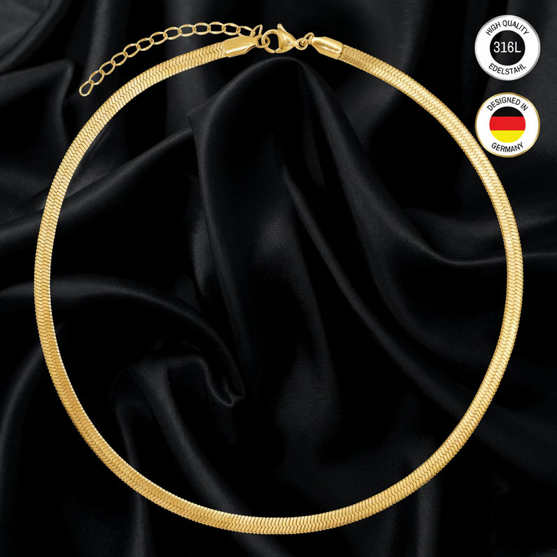 Gold-colored Waterproof Chain For Women