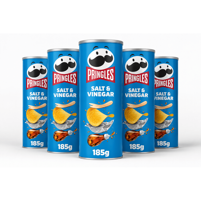 Image of Pringles Salt & Vinegar Chips 5 X 185g