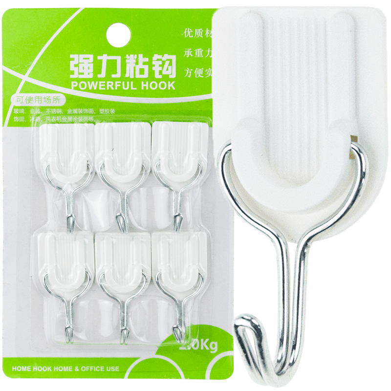 Hooks With Adhesive Universal Hangers Up To 2kg 6pcs./set Hooks