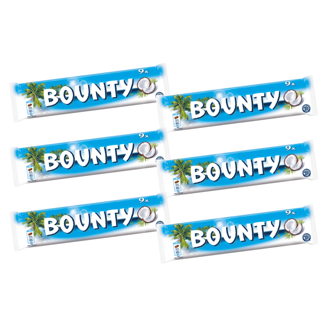E-shop 6x Bounty Wafer Rolls – Kokos-Karamell Schokoladen-Riegel (6x 22.5g)