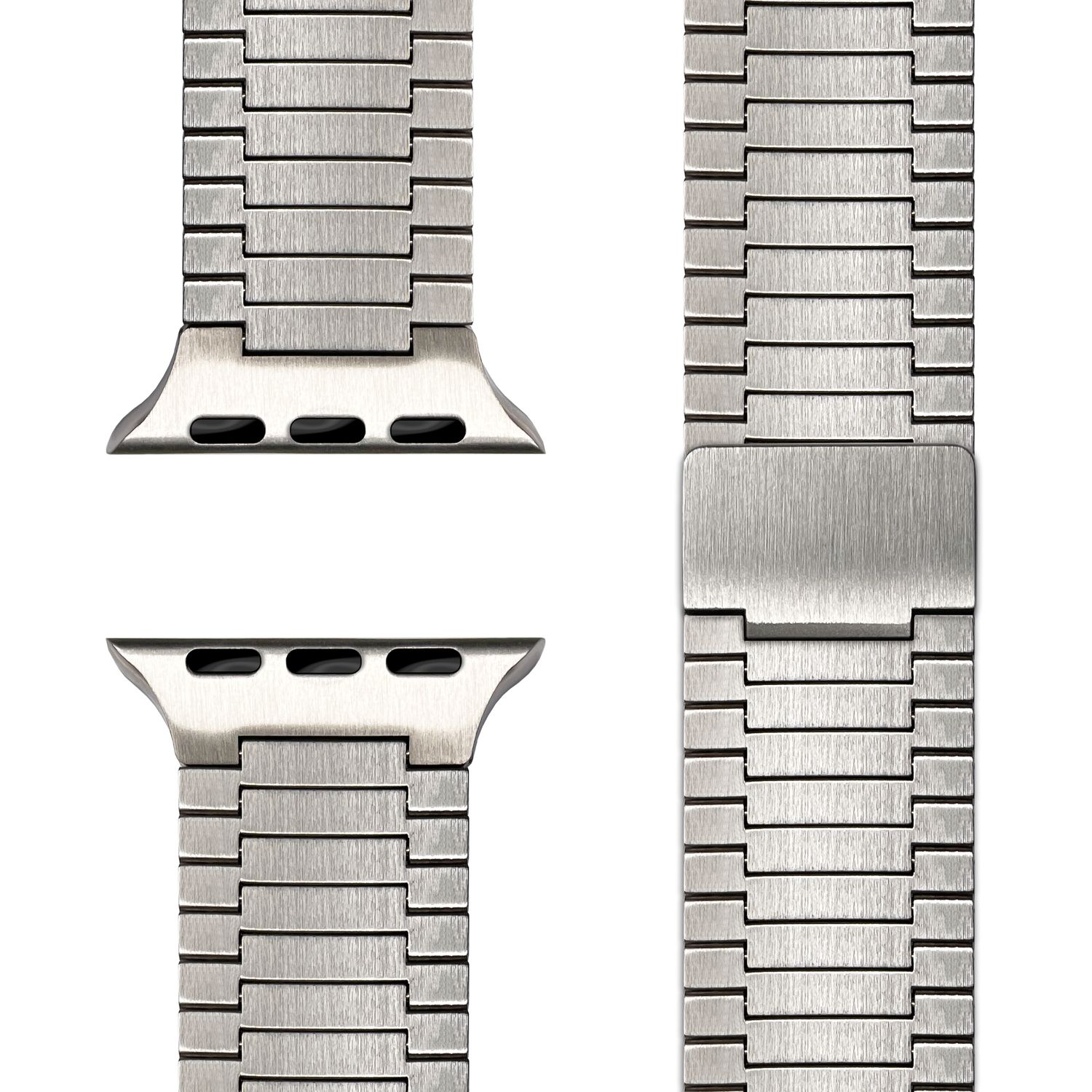 NALIA Chronos Stainless Steel Band for Apple Watch SE/10/9/8/7/6/5/4/3/2/1, Magnetic Metal Loop Replacement Strap for 38/40/41/42mm Case Size