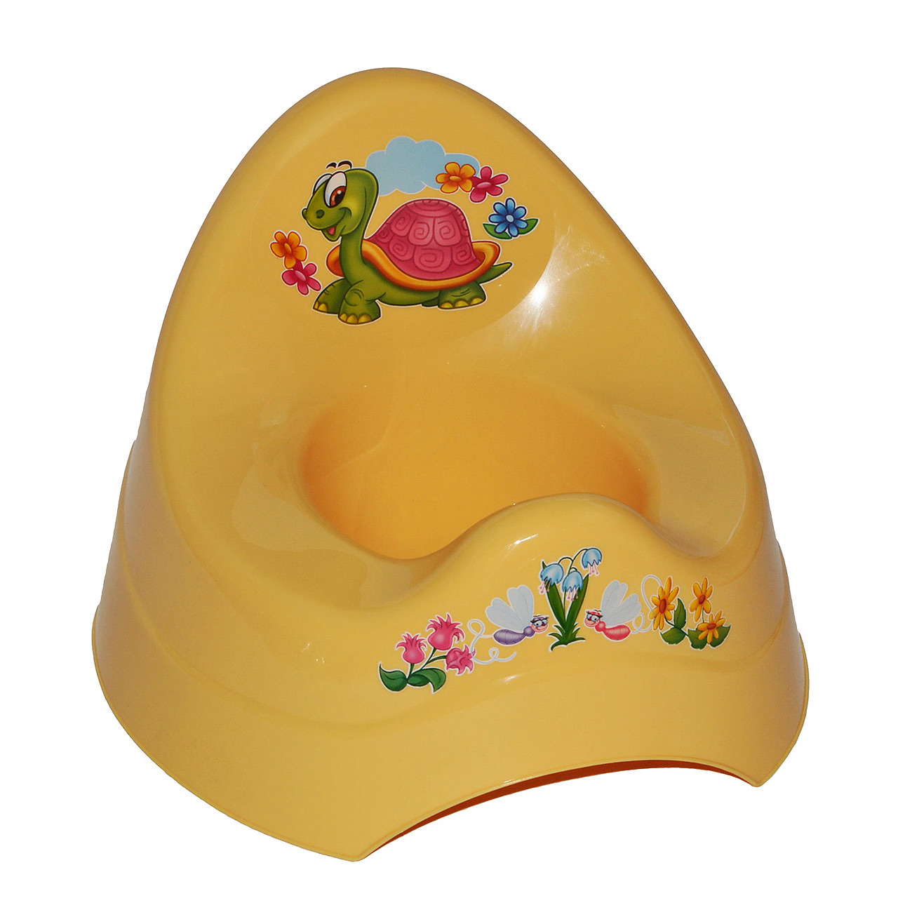 Image of Potty / Bedpan - Large - With High Backrest + Splash Guard - Animals - Baby Potty / Child Potty / Training Potty - Toilet Trainer Seat W