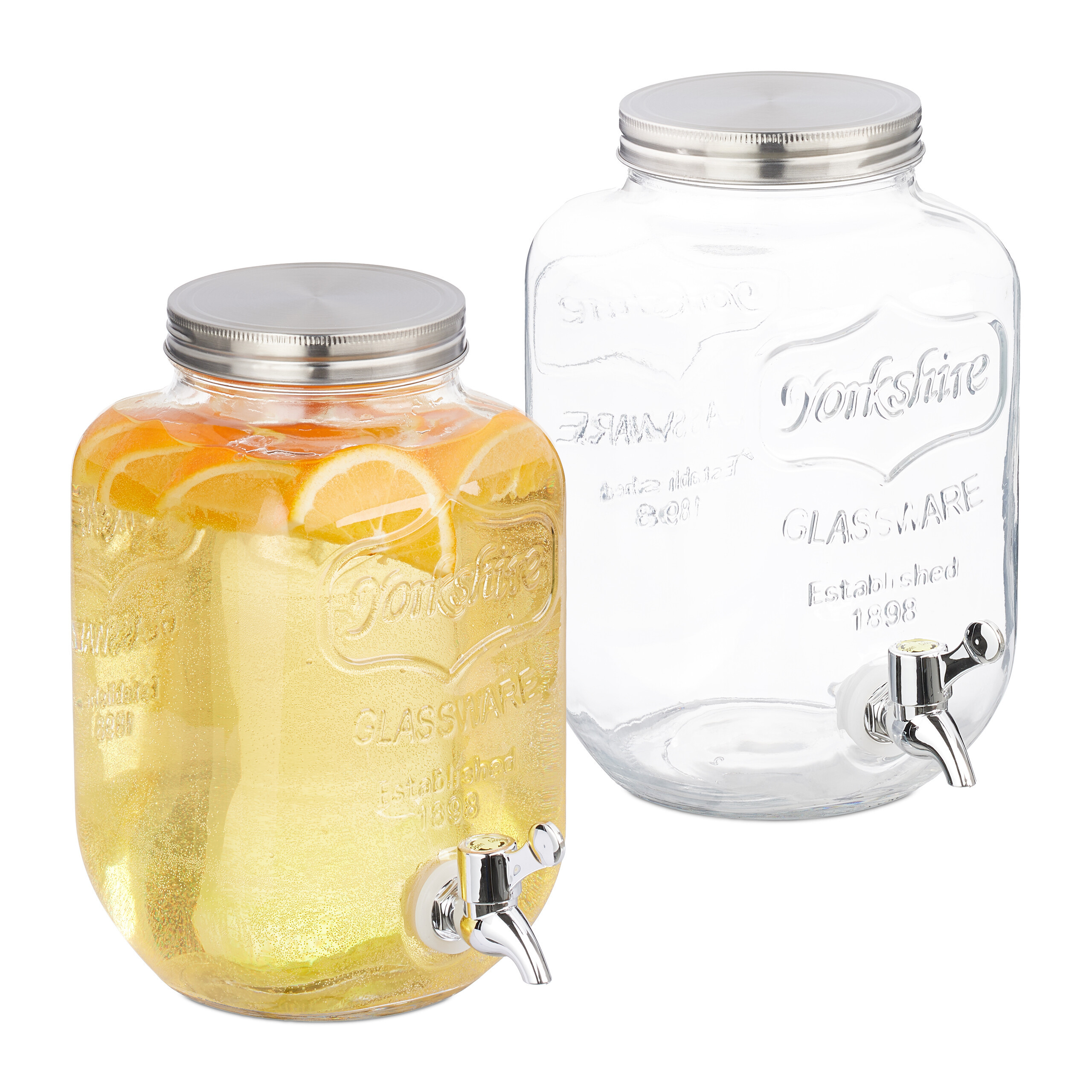 2 X Transparent Beverage Dispensers - 4 L
