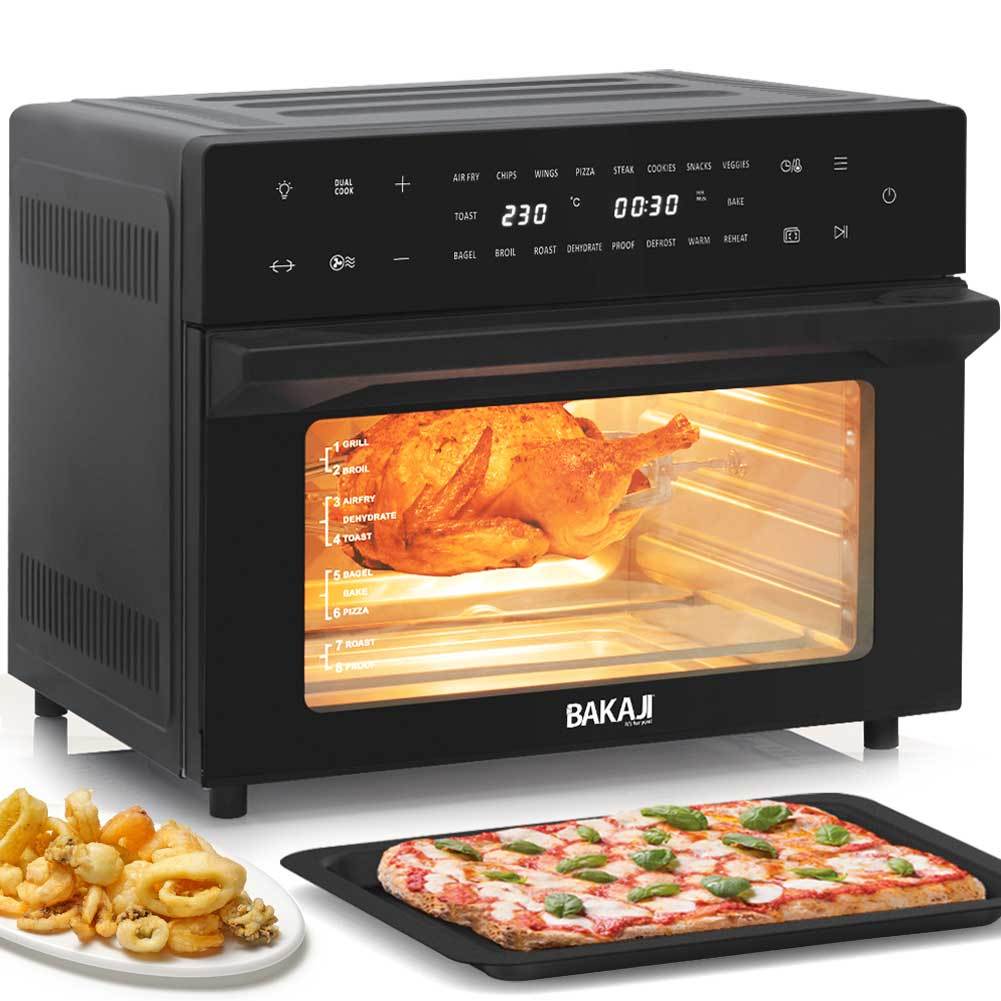 TEMU Friggitrice Ad 30 Lt Digitale 1800W Frigge Cuoce Senza Olio, Maxi con Timer e Vetro temperato, Programmi preimpostati