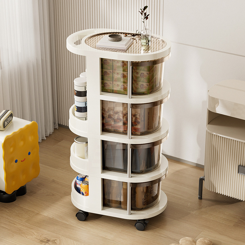 Plastic Drawer Storage Cabinet with Wheels, 4 Drawers