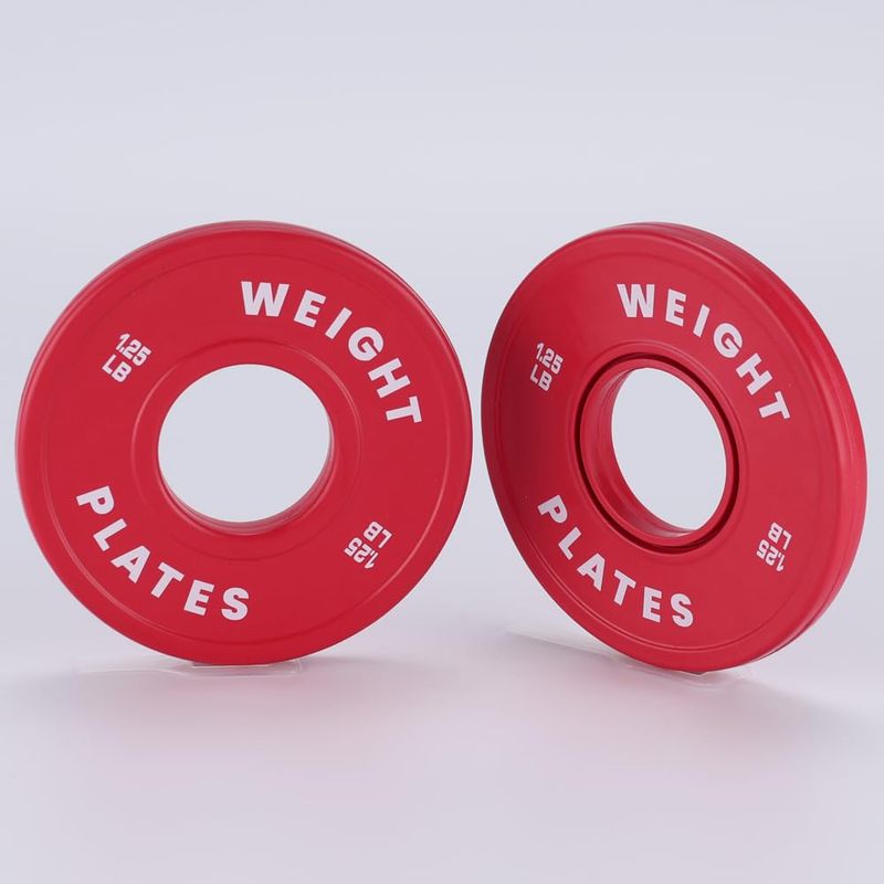 Aptliton 2pcs Weight Plates Set, 2-inch Barbell Weight Plates For Strength Training, Color-coded Core With Rubber Coated, 1.25lb/2.5lb/5lb/10lb Options For Home Gym