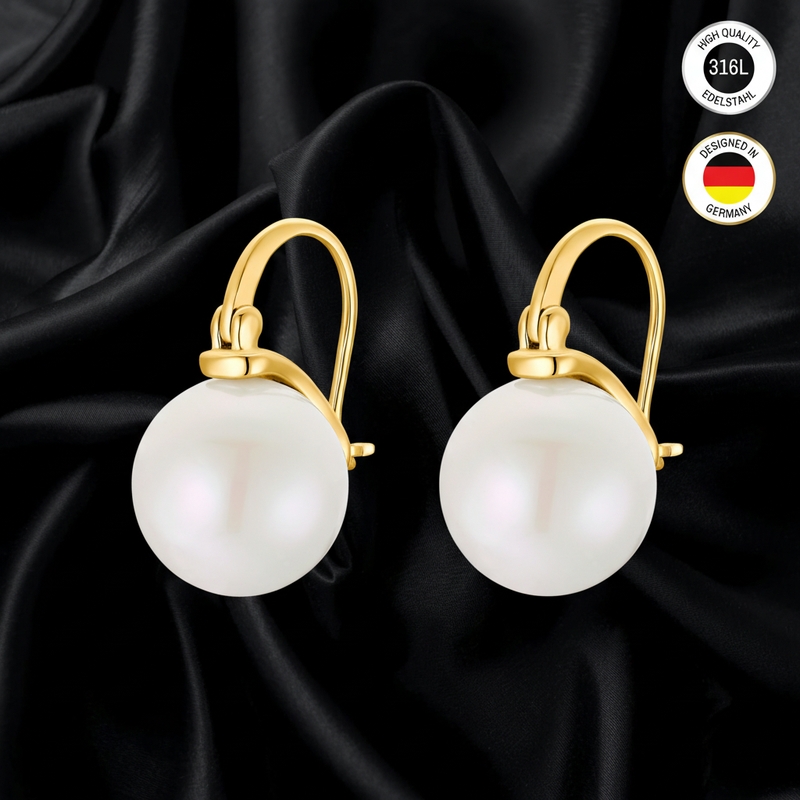 Image of Women's Earrings - Gold-colored - With - Waterproof