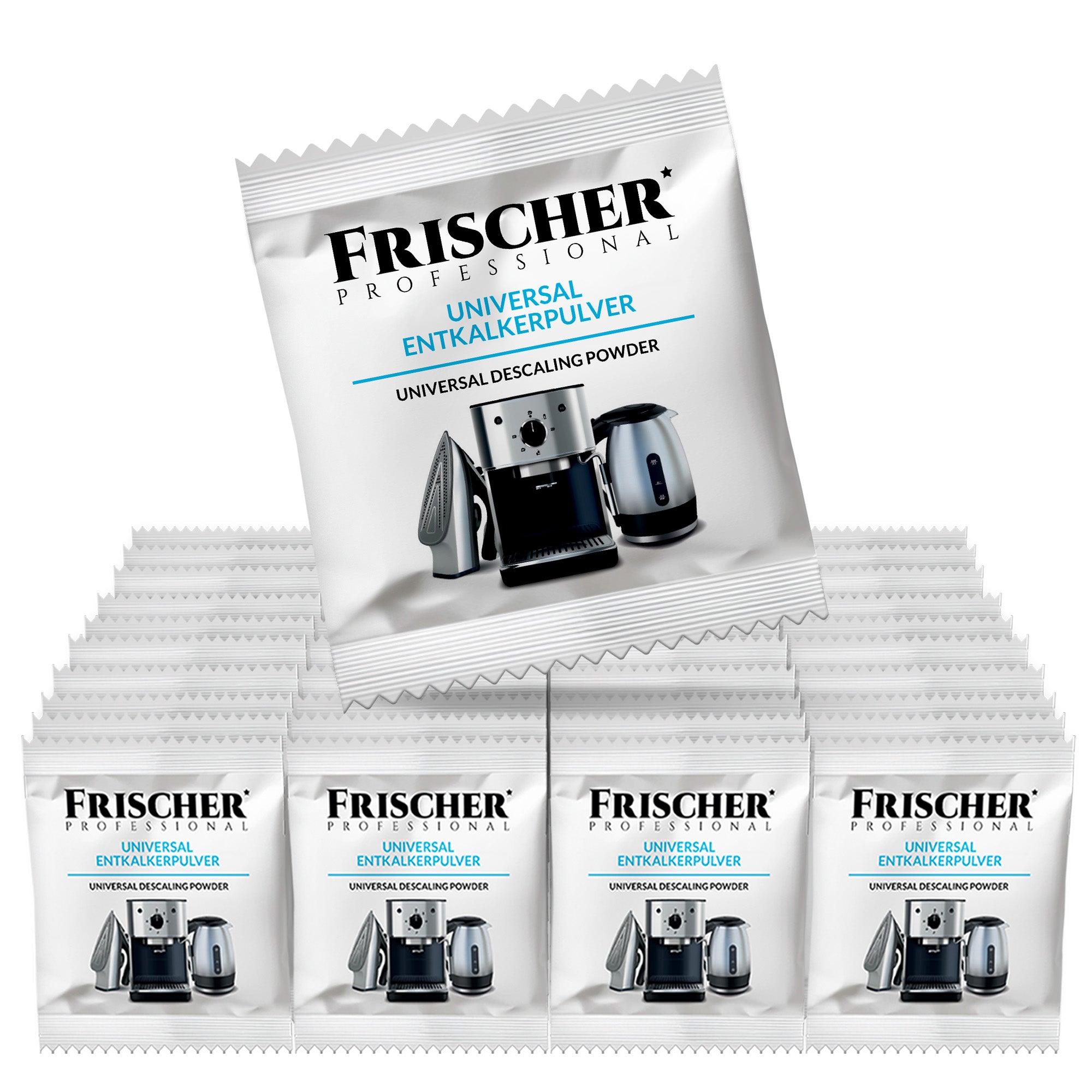 E-shop UNIVERSALES ENTKALKUNGSPULVER 50 x 20 g – FÜR KAFFEEMASCHINEN, BÜGELEISEN, WASSERKOCHER