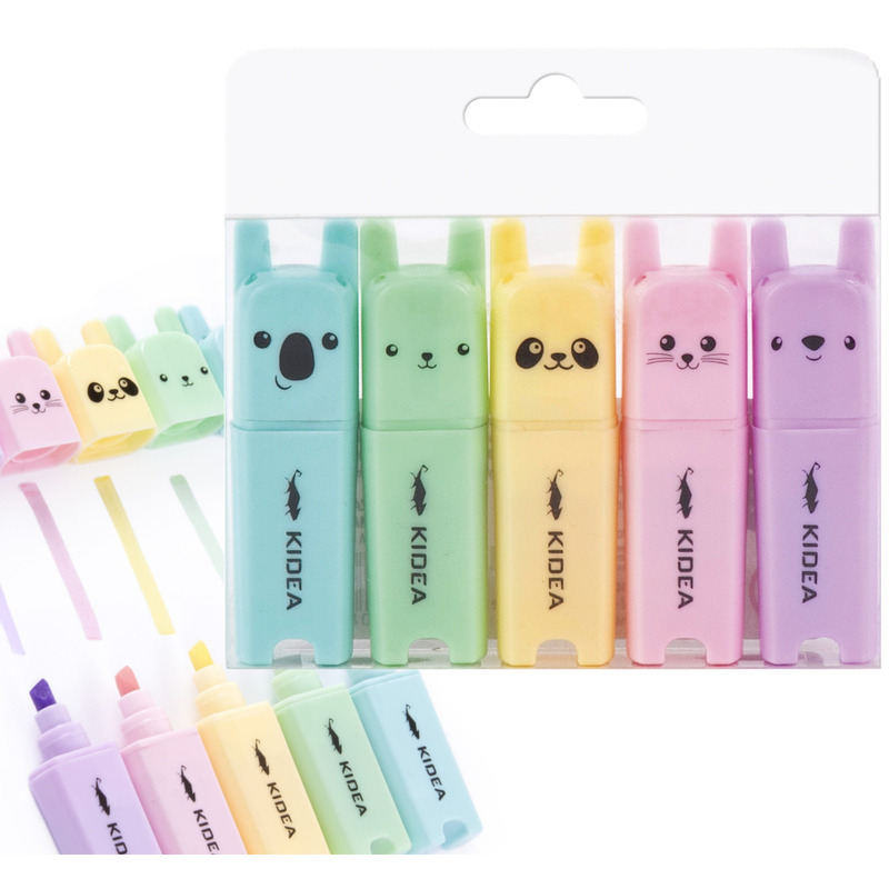 Text Markers With Animal , 5pcs, For Kids