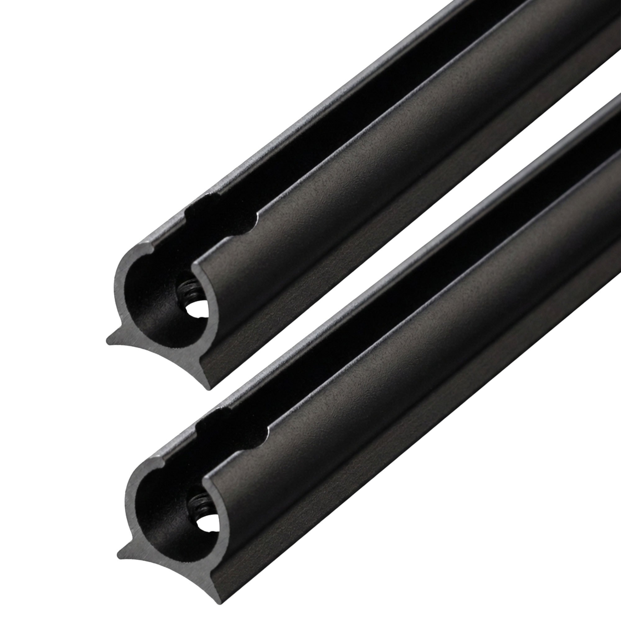 Image of 2pcs Of Aluminum Slide Rail - 1.2 Meters Black Slide Rail Ø9mm (suitable For 6-8mm Slide) Aluminum Slide Profile Fastening Rail For Motorhome Tent Sunshade Apron Rail Awning Rail
