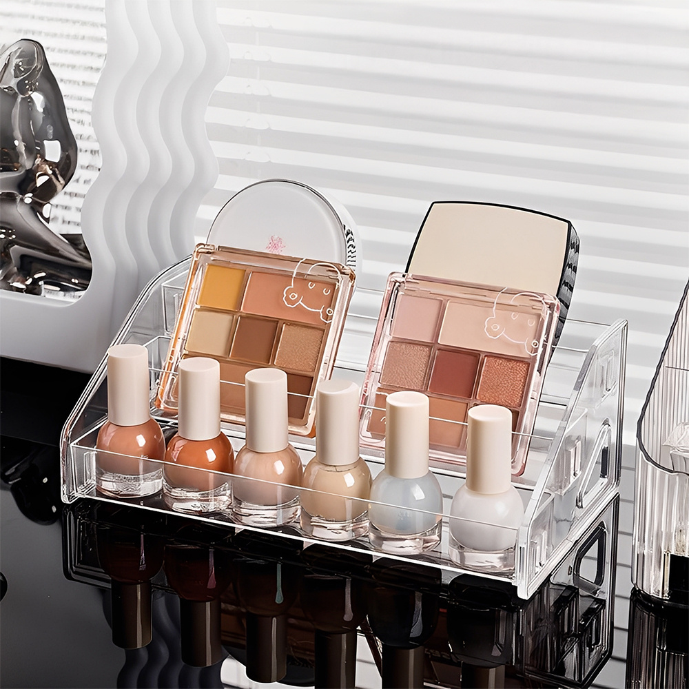 Plastic Multi-Layer Cosmetic Display Makeup Stand Rack