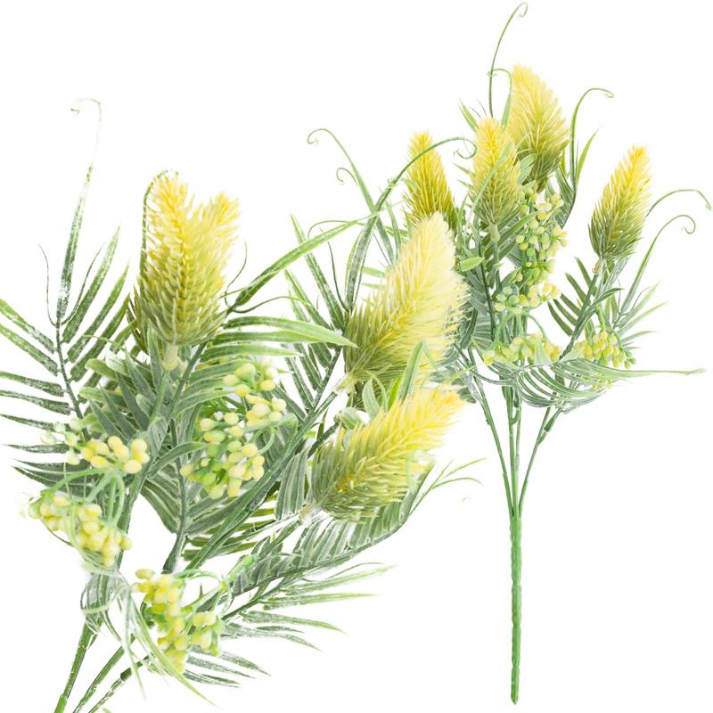 Bouquet Of Grass Stems Thistle Leaves Inflorescences X 5 Yellow