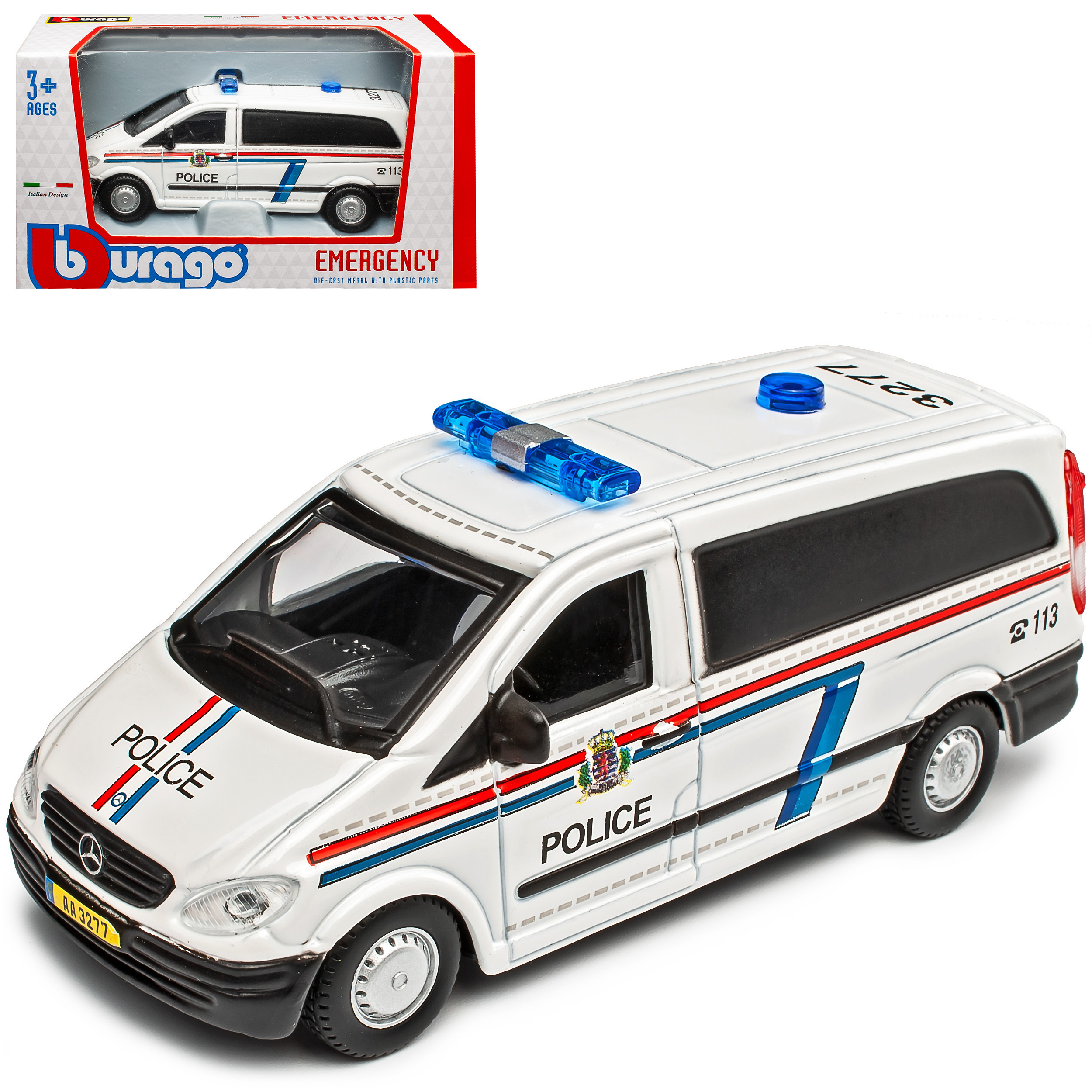 Image of Mercedes-benz W639 Police Luxembourg 2003-2014 1/50 Bburago Model Car