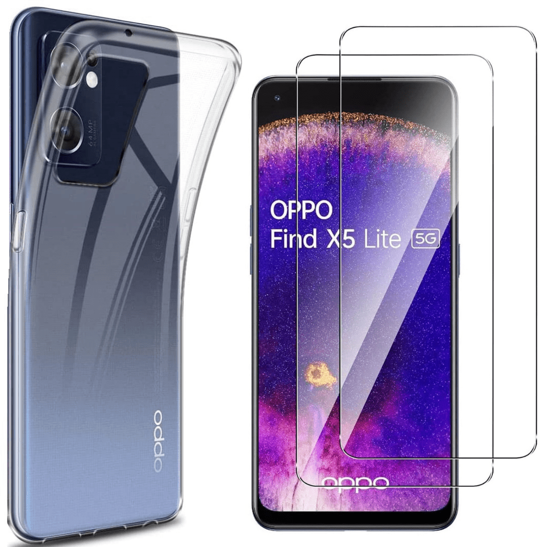 TEMU Coque pour Oppo Find X5 LITE et 2 Verres Trempé Film Protection Phonillico®