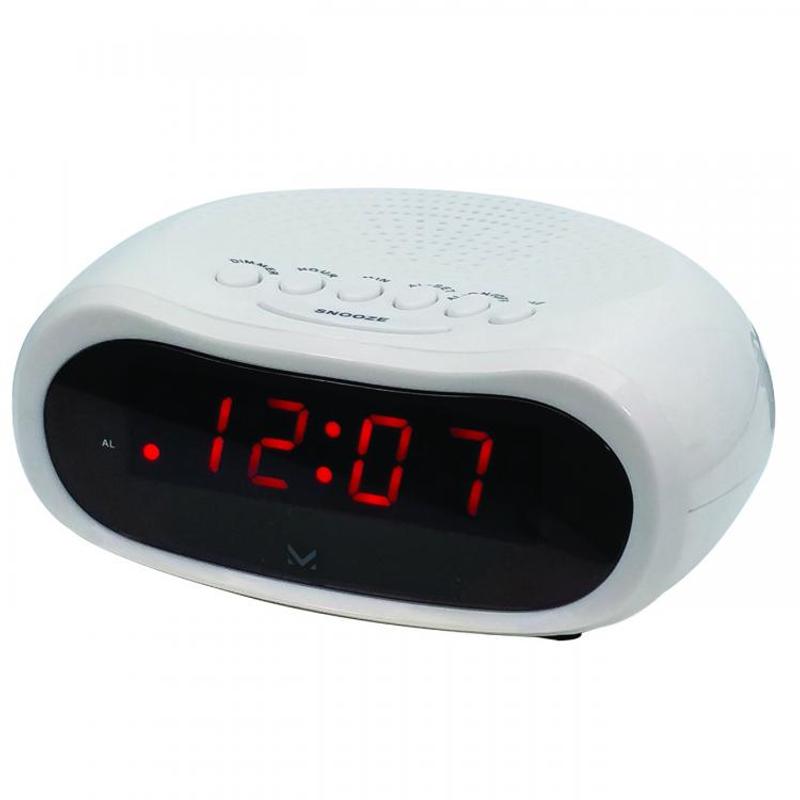 Image of Majestic Sve 232 – Digital Alarm Clock With 0.6" Led Display, Adjustable Brightness, Ac Power Supply 220-240v/, White