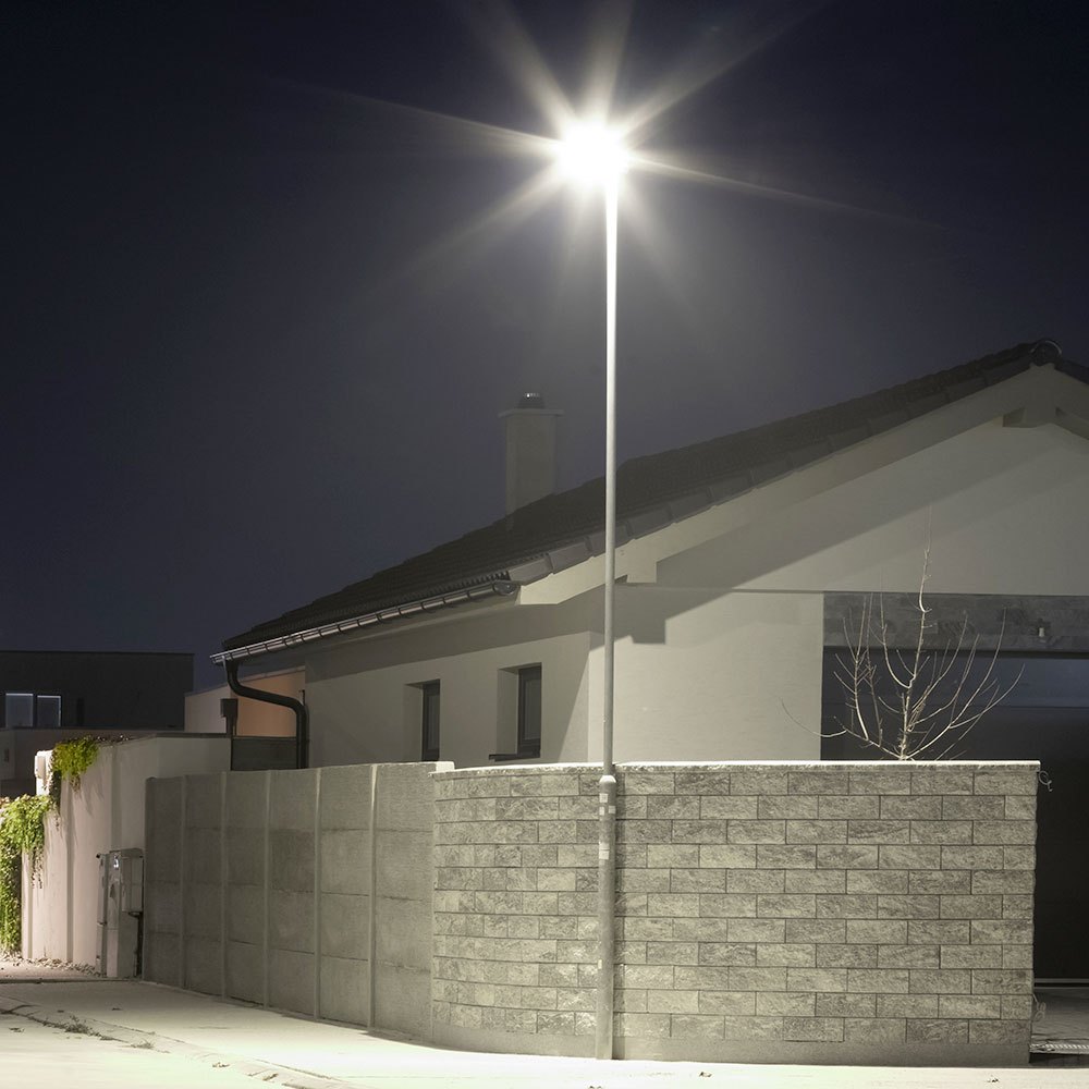 Image of Led Street Lamp Lighting Outdoor Street Lantern Street Light For Outside, Aluminum Grey, 30w 800lm 6500k, Lxbxh 41.8x19.9x6