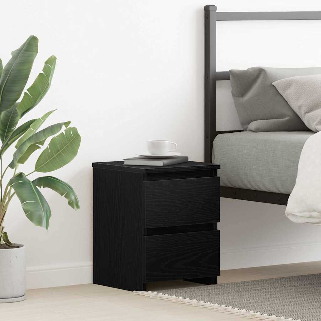 Image of Vidaxl Nightstand Look 30 X 30 X 40 Cm Wood Material, Compact Modern Nightstand, Bedroom Furniture, Small Storage, Stylish Side Table