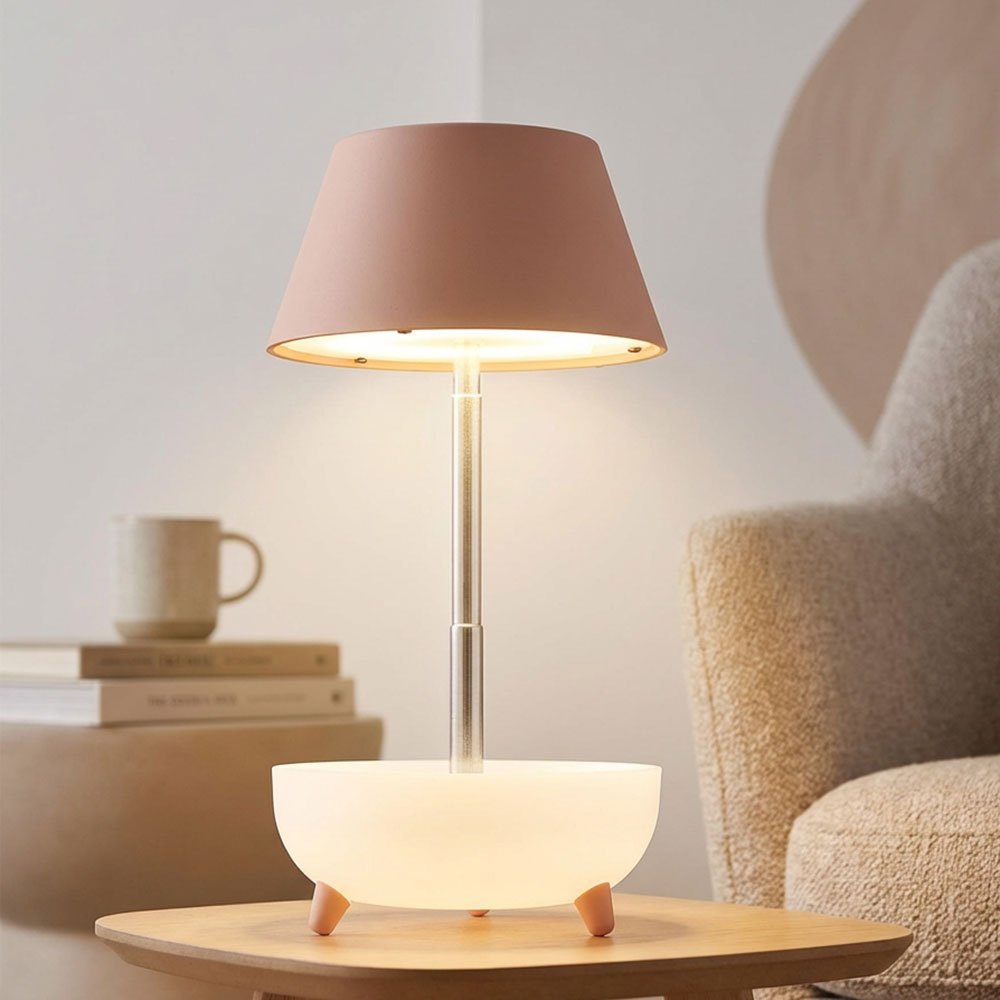 Led Rechargeable Table Lamp With Touch Dimmer, Height-adjustable Telescopic Arm, Bedside Lamp, Peach Touch, Usb, 1w 100lm Warm White, Dxh 11.8x22.5 Cm, Model 58459p