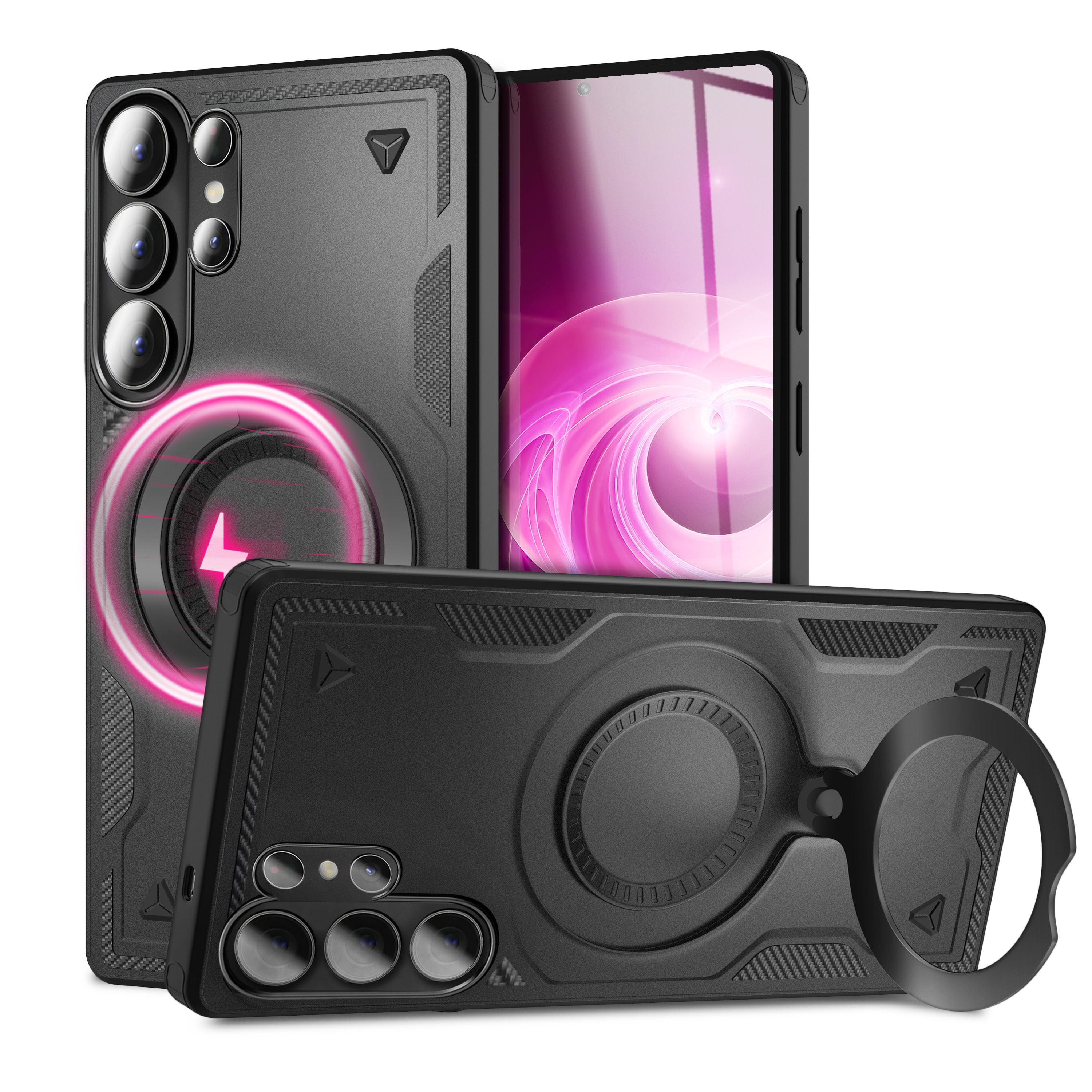 Nalia Magnetic Armor Case Forgalaxy S26 Ultra - 360° Ring Holder & Magsafe Compatible - Stormguard (outdoor Case) - Berlin Brand