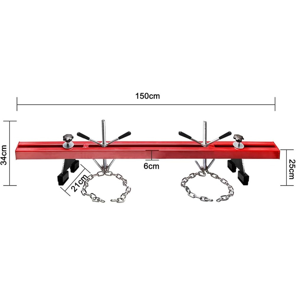 Heavy Duty Engine Support Beam with 2 Thick Chains for Vehicles