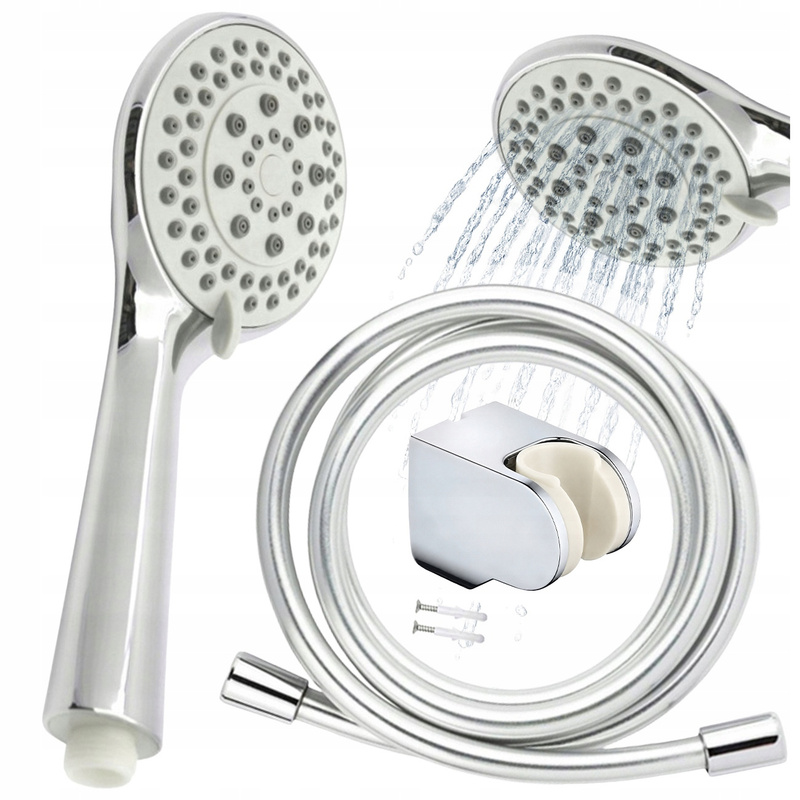 Shower Set With 5-function Handheld Showerhead, Hose, And Adjustable Holder