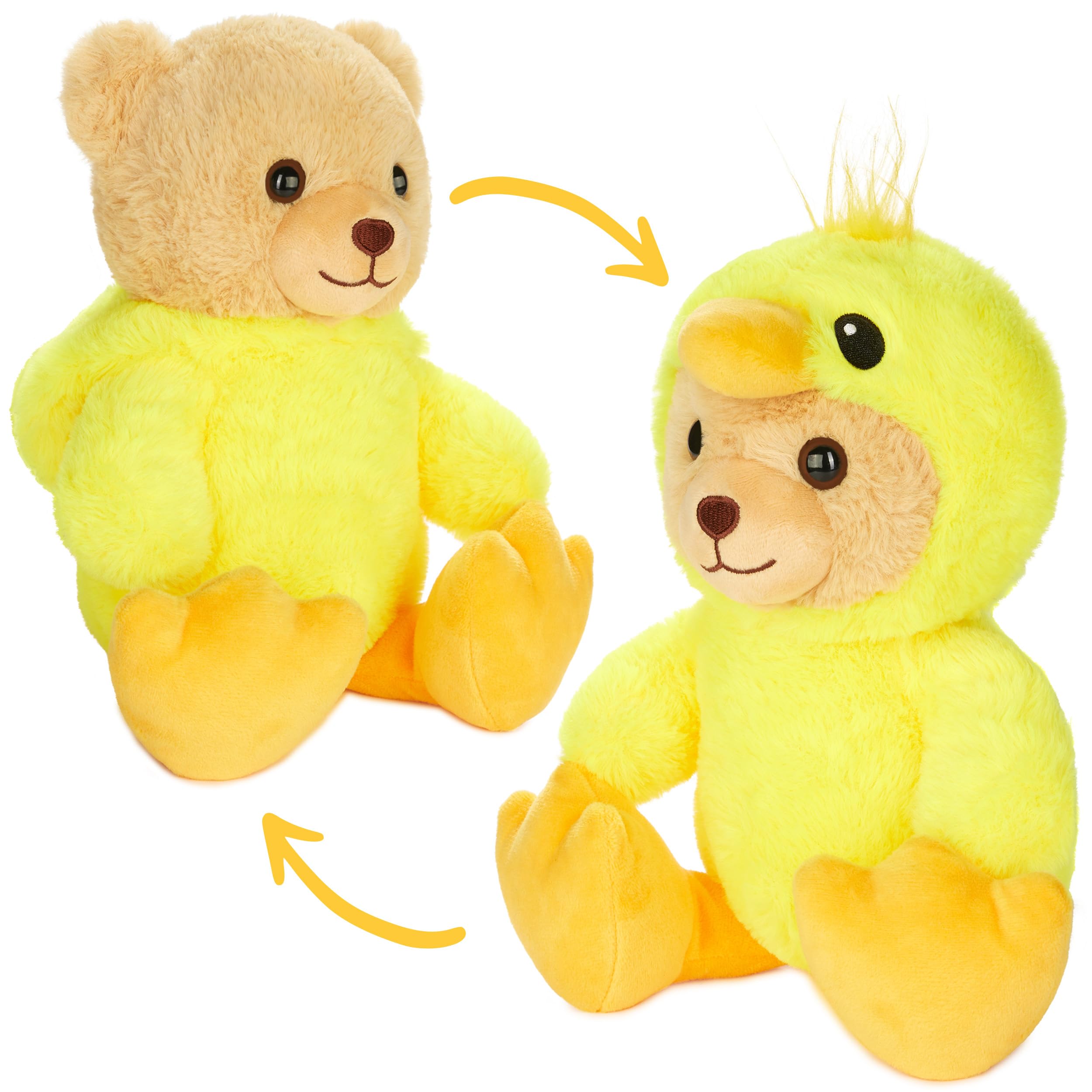 Image of Teddy Chick - 25 Cm Teddy Bear In Chick Costume With Hood - Plush Toy For Cuddly - Gift For Children